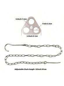 1 Set Adjustable Outdoor Campfire Grill, Stainless Steel Hanging Pot Holder, Portable Tripod Rack For Camping, Picnic, Cooking