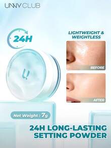 UNNY CLUB Bedak Tabur Pengatur Riasan, Pengontrol Minyak Tahan Lama, Tekstur Bedak Halus, Ringan Tidak Menggumpal, Tahan Air & Keringat, Semua Jenis Kulit, 1 Buah, Merek Kosmetik Kecantikan Makeup - Langit biru - View 1