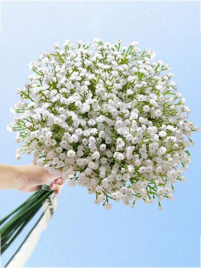 20 piezas de flores artificiales de cielo estrellado con tallos - Ramos de flores falsas hechas a mano con textura para decoración del hogar, exterior, jardín, resistentes a la oxidación, ramos a granel con tallos, flores falsas de tacto real, decoración del hogar, oficina, arreglos florales artificiales, centros de mesa, decoración de jardín exterior