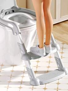 儿童如厕训练座圈，儿童马桶，马桶座圈，二合一可调节儿童如厕训练座圈带脚凳 | 稳固的幼儿如厕训练器，带防滑防溅挡板