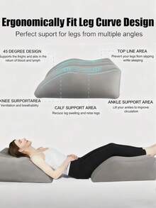 Portable Inflatable Wedge Pillow, Soft Support Cushion For Legs, Knees, Hips And Feet, Relieves Swelling, Promotes Blood Circulation, Comfortable Muscle Support, Suitable For Reading, Watching, Sleeping And Reclining, Essential For Travel And Camping