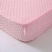 1pc Velvet Baby Crib Mattress Cover, Unisex For Boys And Girls, Fits Standard Crib, Mini Crib, Toddler Bed - Baby Pink - View 6