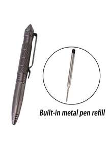 Portable Tactical Pen, Multi-Functional Tactical Pen, Professional Self-Defense Pen, Emergency Window Breaker Pen, Aviation Aluminum Emergency Window Breaker Pen, Safety Protection Survival EDC Multi-Tool, Multi-Purpose Self-Defense Pen, Aluminum Portable, With Carbide Window Breaker, Camping Survival Emergency, Unisex (Black/Silver/Gold/Gray)
