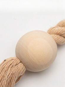 2pcs Bohemian-Style Wooden Bead Curtain Straps With Tassels, Suitable For Farmhouse/Nordic Decoration, Suitable For Living Room, Bedroom, Terrace, Kitchen, Baby Room And Office Curtains