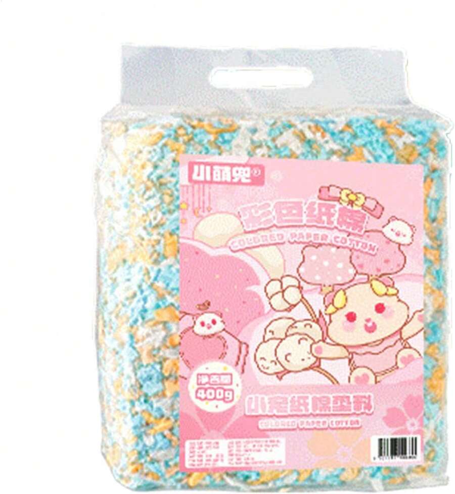 Ropa de cama de papel para hámster, Ropa de cama para jerbos | Ropa de cama de erizo sin polvo - Ropa de cama limpia y acogedora, ropa de cama para animales pequeños, ropa de cama de chinchilla para j - Tres colores rosa y amarillo. - Ver 1