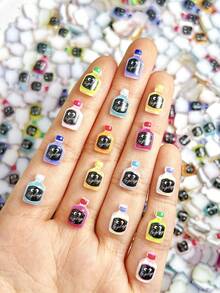 30pcs Cartoon Nail Art Decorations, Realistic Miniature Beverage, Juice, Soda Shapes, Suitable For Daily, Holiday And Party, Adorable Nail Art Accessories, DIY Nails Nail Supplies - Multicolor - View 2