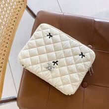 1 Laptop Bag Ballet-Style Bow Embroidered Tablet Bag For 10/11-Inch IPad 13/14-Inch  15/15.6-Inch Laptop Bag - 白色11寸 - 查看 4