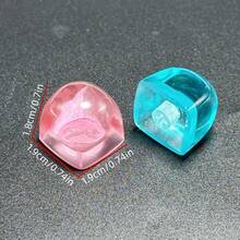 1pc Handcrafted Personalized Resin Resin Translucent Nail Art Key Keycaps, Jelly Cross-Axis Mechanical Keyboard Keycaps, Single - White - View 6