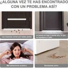 Guardapolvo para Puerta, Burlete y Cubre Polvo para Puerta, Fcil Instalacin, Silicn Premium para Puertas Interiores/Exteriores, para Hogares y Oficinas Gris, Talla nica - Gris + Talla única - Ver 3