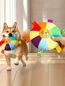 耐用互动式狗狗玩具 - 色彩鲜艳的卡通熊造型发声玩具，采用柔软材质，适合训练和玩耍，适用于所有犬种。训练玩具 | 趣味设计 | 柔软材质 | 狗狗玩具 | 狗狗毛绒玩具 | 宠物玩耍时间 | 趣味宠物配件 | 结构坚固 | 宠物爱好者（图案随机） - 彩色 - 查看 2