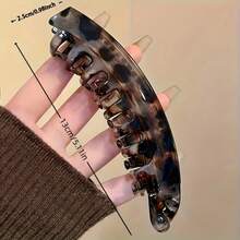 [3pcs Hair Clips Set] 3pcs Set Large Hair Clips With Back Comb - Anti-Slip Vertical Banana Clips For Women's Ponytails, Volumizing Lift & Volume, Brown/Black/Gray Leopard Print (Brown, Black, Gray) - Heavy Duty Hair Clips For Braids, Buns, Updos - Ideal For Thick/Coarse Hair - Stylish & Functional Hair Accessories For Everyday Or Formal Events - 三件套 - 查看 7