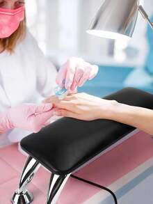 U型可调节美甲扶手支架,白色PU皮革,符合人体工学的美甲师手部支撑架,适用于专业美甲美足沙龙工作台,便携式美甲扶手,适用于凝胶指甲油、亚克力指甲和延长甲,防滑底座,易于清洁,高度和角度可调节,完美礼品 - 彩色 - 查看 7