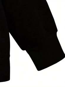 ' Leopard Print Ciao Italian Letter Sweater - Winter Warm Long Sleeve Round Neck Sweater Vest With Golden Ciao! Text & Leopard, Casual & Playwear (Black) - màu đen - Xem 5