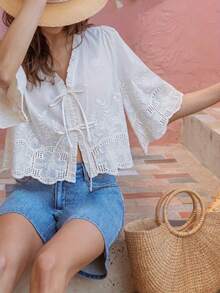 Women Blouses & Shirts - White - View 1
