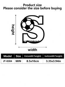 1 pieza Decoración de pared para exteriores, Logotipo inicial, Letra entrelazada de fútbol de metal, Decoración de arte de pared, Decoración de pared de metal clásica de fútbol, Material resistente, Calidad superior, Diseñado con un tema de fútbol, Adecuado para el hogar, la oficina, el dormitorio, la sala de estar, el jardín y otras escenas, Un regalo ideal para los fanáticos del deporte, Una decoración de logotipo de metal personalizada artística y moderna, Una excelente opción para regalos de inauguración de la casa, cumpleaños y días festivos, decoración de habitaciones, decoración de dormitorios, hogar - Multicolor - Ver 99
