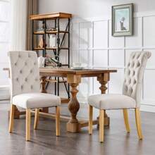 Sillas de comedor - Beige + Terciopelo - Ver 3