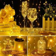 10PCS Fairy Lights Battery Operated LED Mini String Lights Twinkle Lights Copper Wire Firefly Starry Lights For Mason Jars, Wedding, Party, Birthday Party, Fairy Garden, DIY Interior Decoration - Warm Light - View 9