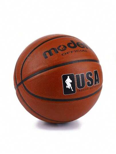 1个官方成人青少年篮球 - 棕色，4/5/6/7号篮球 - 耐用橡胶室内/室外专业比赛用球，适合新生和球队使用