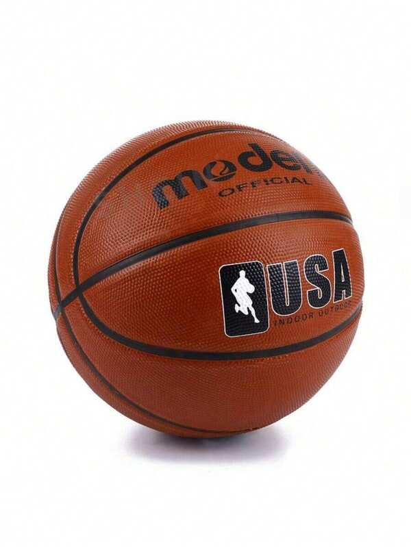 1个官方成人青少年篮球 - 棕色，4/5/6/7号篮球 - 耐用橡胶室内/室外专业比赛用球，适合新生和球队使用