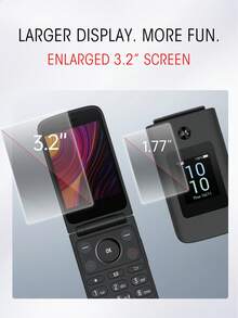 TCL Onetouch 4043 功能手机，48MB RAM + 128MB ROM，支持 4G VoLTE，3.2 英寸 TFT 显示屏，200 万像素后置摄像头，1380mAh 电池，3.5mm 耳机孔，USB Type-C 接口，蓝牙 5.0 - 深灰色 - 查看 3