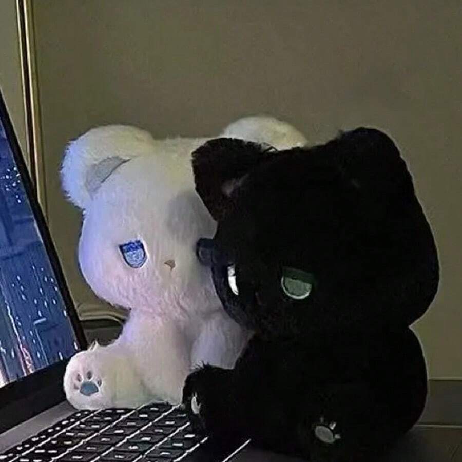 2025年流行款 - 可爱毛绒娃娃 - 高品质娃娃 - 卡通坐姿毛绒玩具 emo 猫 - 送给朋友、节日、收藏、生日礼物 - 彩色 - 查看 1