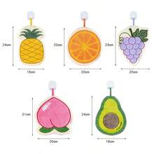 1条珊瑚绒水果图案挂式手巾，柔软不掉毛，水果图案，卡通图案，珊瑚绒材质，厚实吸水，挂式设计，无异味 - 彩色 - 查看 9