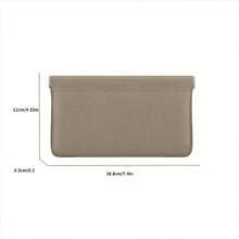 1 Piece-Automatic Closure Leather Long Wallet, Storage Bag For Passport And Driver's License Holders' Headphone Cables, Cash Storage Bag For Data Cables, Women's Wallet, Men's Wallet, Makeup Bag Wallet, Wallet, Mobile Phone Bag, Travel Essentials, Travel Accessories, Vacation, Summer Vacation, Return To School - Nhiều màu - Xem 3