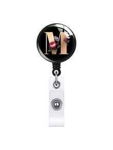 1pc Retractable ID Badge Reel With Clip, Rotating Clasp Fit For A-Z ID Cards, Suitable For Nurses, Doctors, Office Use, Back To School Identification, Meaningful Gift For Halloween, Christmas, Valentine's Day, New Year For Friends, Colleagues, Teachers, Elders - Multicolor - View 22