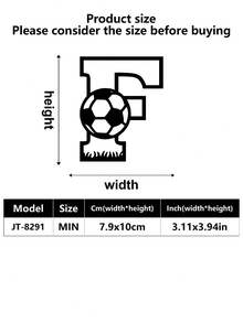 1 pieza Decoración de pared para exteriores, Logotipo inicial, Letra entrelazada de fútbol de metal, Decoración de arte de pared, Decoración de pared de metal clásica de fútbol, Material resistente, Calidad superior, Diseñado con un tema de fútbol, Adecuado para el hogar, la oficina, el dormitorio, la sala de estar, el jardín y otras escenas, Un regalo ideal para los fanáticos del deporte, Una decoración de logotipo de metal personalizada artística y moderna, Una excelente opción para regalos de inauguración de la casa, cumpleaños y días festivos, decoración de habitaciones, decoración de dormitorios, hogar - Multicolor - Ver 68