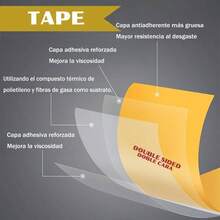 10Mt Cintas Doble Cara extrafuerte - Cinta Adhesiva Fibra de Vidrio, Tapetes, Superficies Interiores o Exteriores, Lisas no mas clavos 2cmx 10Mt, 1pz - 5cm x 10m y 2cm x 10m + 2 - Ver 10