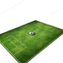 1 Piece Football Field Carpet - Non-Slip Soft Carpet Mat With Green Grass Painted Lines, Suitable For Indoor/Outdoor Sports And Yoga - Home Decor - Multicolor - View 3