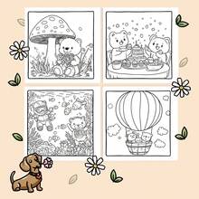 【全新萌宠涂色书】1本原创涂色书，22页单面印刷，线条清晰，图案精美，是放松身心的理想之选 | 新年、情人节、圣诞节、生日、学校假期等节日送礼佳品，适合成人、青少年和儿童