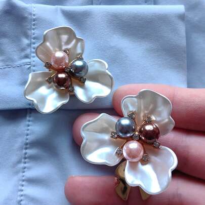 1PC/2PCS Nút cài hình học hoa thanh lịch, Nút cài áo sơ mi, Nút cài thời trang pha lê, Thích hợp để trang trí cho áo tuxedo và váy cưới