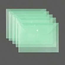 10/8/5pcs A4 Clear Document Bags, Large Capacity Thick Snap Closure Storage Bags, High-Quality Pencil Case - Flat Mouth - View 16