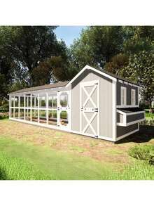 8x32 Large  Plans With 24ft Run – DIY Hen House For 24 Chickens ( Printed Plans ) - 1 - 查看 1