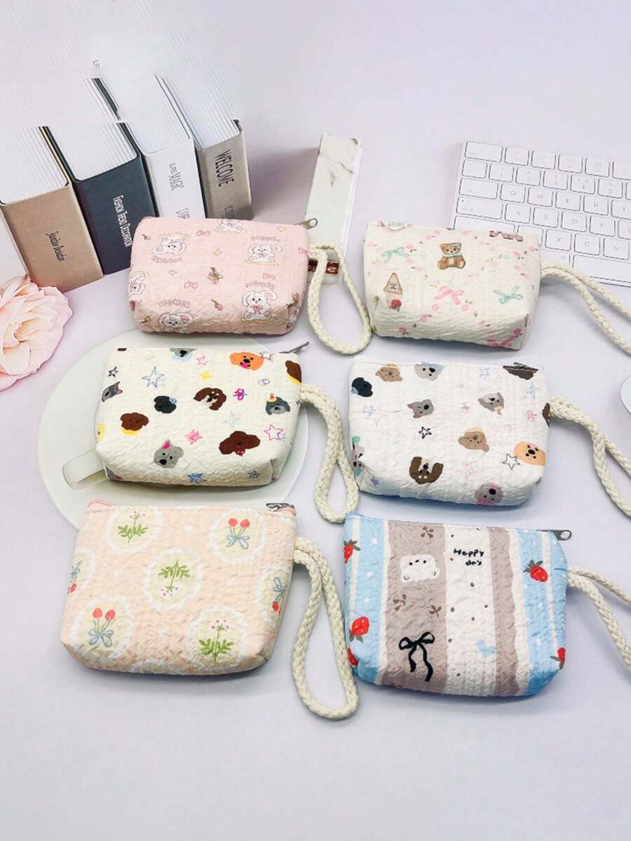 Mini Coin Purse With Keychain (12/6/3/1 Pcs Set) - Casual & Fashionable, Can Store Keys, Cables, Coins And Rings - Easy To Clean, Machine Washable - Multiple Colors Available. Perfect Gift For Family And Friends, Great Value. Excellent Gift For Girls. - Multicolor - View 1