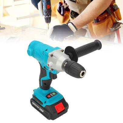 Pulidora de taladro eléctrico 2 en 1, máquina pulidora de perforación con batería de litio recargable