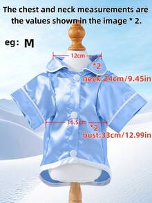 1pc Pet Clothes, Shiny Luxurious Sleepwear For Dogs/Cats, Shiny Fabric Design Shirt, Contrast Trim, Comfortable & Soft, Pet Casual Loungewear For Small Pets - Multicolor - View 4