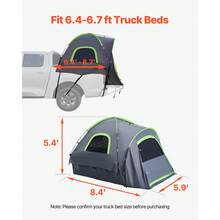 Tende da letto per auto e portelloni posteriori - Fahrzeugzelt – Standardgröße: 1,95–2,04 m - Visualizzare 3