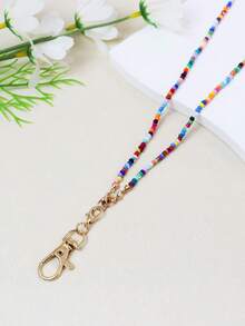 1 dây đeo cổ giáo viên hạt màu có thể tháo rời kèm giá đỡ thẻ ID, giá đỡ kính mắt, dây đeo cổ đa năng có thể tháo rời dành cho nữ để đựng chìa khóa, móc khóa, có thể dùng làm vòng cổ, móc khóa, món quà tuyệt vời nhất cho giáo viên, học sinh, nhân viên - Nhiều màu - Xem 5