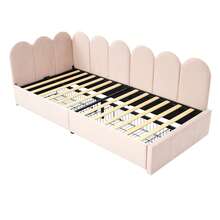 Upholstered Bed, Single Bed With Drawers, Storage Bed, Velvet Daybed, Daybed, Sofa Bed 90x200cm With Slatted Frame, Youth And Adult Children's Bed, Pink (Without Mattress) - Hot Pink - View 8