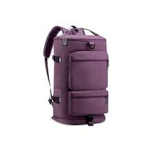 Maleta Deportiva Hombre Mujer, 42L Gran Capacidad Bolsa Impermeable de Deporte Gym con Compartimento para Zapatos, Bolsas de Viaje con Diseo de Separacin Hmedo y, Regalos UnisexPrpura - Púrpura - Ver 2