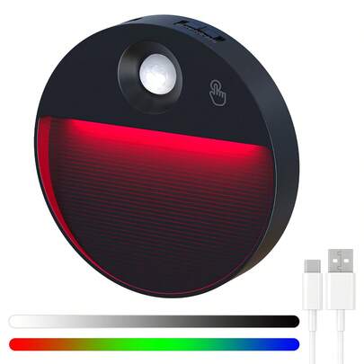 LED Smart Motion-Activated Night Light, Battery Operated Night Light, 3.3" Small Sticky Lights, Dimmable Motion Sensor Light, Portable LED Nightlight For Baby, Kids, Sleep, Bedroom, Bathroom