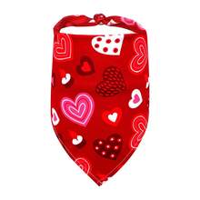 2pcs Valentine's Day Pet Accessories Heart-Shaped Bib, Dog Bandana, Wedding & Holiday Pet Supplies, Suitable For Daily Cleaning, Effectively Blocking Drool - Multicolor - View 7