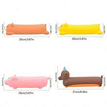 1pc Funny Sound Dog Toy, Durable Chew Toy For Pets, Latex Squeaky Toy For Sausage Dogs, Boredom Relief Toy For Small & Medium Dogs, No Battery Required - Multicolor - View 7