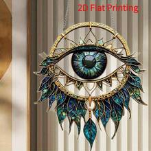 1pc Best Seller. [Evil Eye Dream Catcher] Mysterious Dreamlike Acrylic Evil Eye Dream Catcher/Sunlight Net - Indoor Wall Decor, No Power Source, No Feathers. Suitable Spring Decor And Gift For Ladies And Wives (Please Peel Off The Protective Film On The Product Surface Before Use) - Multicolor - View 2