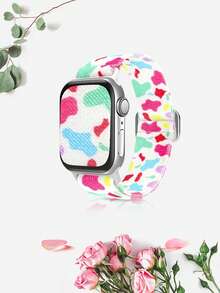 St.Siabe 1pc Adjustable Elastic Nylon Buckle Watch Band, 38mm 40mm 41mm 45mm 44mm 42mm 49mm, Soft Comfortable Breathable Wristband Replacement Strap Series For S10/9/SE/8/7/6/5/4/3/2/1 Smartwatch Accessories - Flash Black - View 9