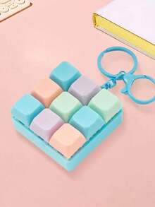 1pc Finger Pressure Relief Keychain Toy, Sensory Keychain Toy, Fingertip Toy, Pressure Relief Finger Toy, Fingertip Toy With Sound Effect, Pressure Relief Gadget, Bright Macaron Colors, Hobby Collection Party Supplies, Teen Creative Toy, Teen Pressure Relief Toy (Random Color)