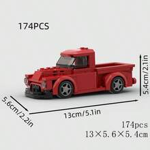 MIKEMENG Bộ đồ chơi xếp hình xe tải màu đỏ, Gạch đồ chơi STEM, Đồ chơi giáo dục sáng tạo, Bộ mô hình ô tô tự làm cho bé trai, Khối xây dựng dành cho người lớn, Quà tặng sinh nhật/Halloween/Giáng sinh cho chồng/bạn trai, Đồ sưu tầm và trang trí phòng, Quà tặng giá cả phải chăng - người mẫu - Xem 7