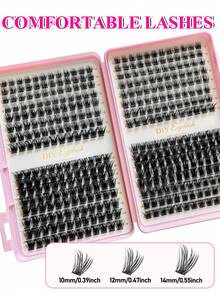 384pcs Individual Lashes, DIY Eyelash Extension, Lightweight Soft Cluster False Lashes For Daily Wear, Natural Looking Wispy False Eyelashes - CC - View 5